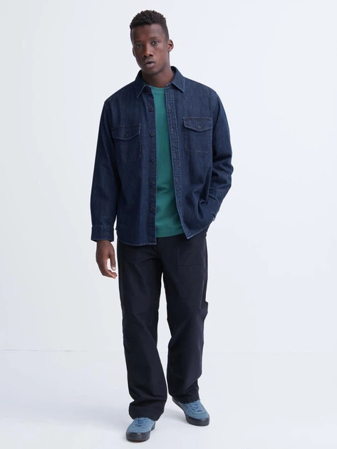 Джинсовая куртка мужская Uniqlo 694778482 XL Синяя (1159795744) - Фото 2 Джинсовая куртка мужская Uniqlo 694778482 XL Синяя (1159795744) - изображение 2