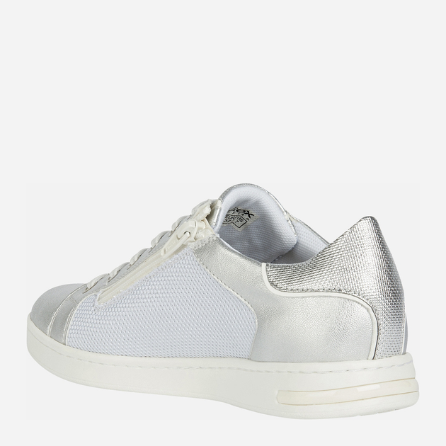 Sneakersy damskie z eko skóry do kostki Geox D041BB0ASAJ 39 Biały/Srebrny (8050036009906) - obraz 3