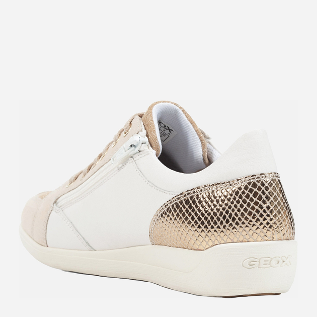Sneakersy damskie Geox D0468H08577 37 Biały/Beżowy (8050036085092) - obraz 3