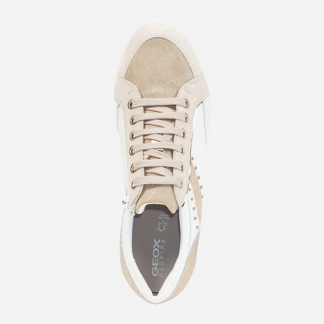 Sneakersy damskie Geox D0468H08577 37 Biały/Beżowy (8050036085092) - obraz 4