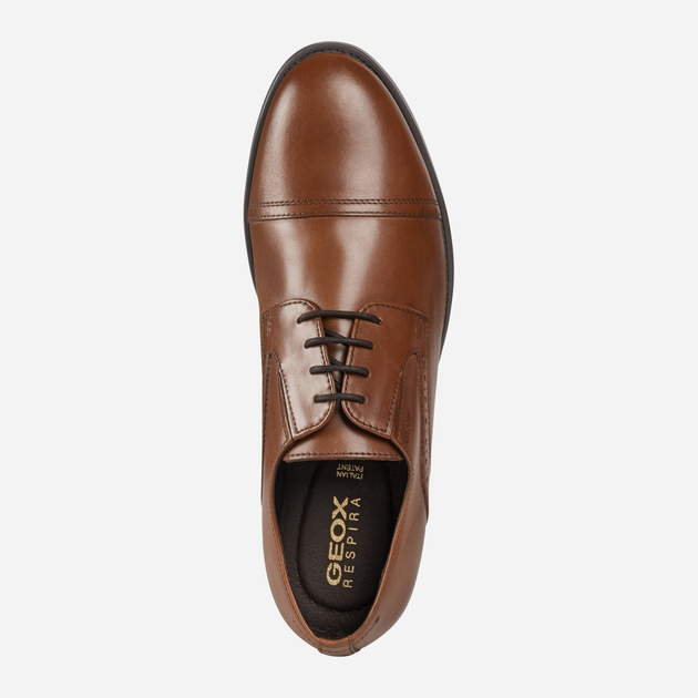 Buty derby męskie Geox U029LB00043 45 Ciemnobrązowe (8054730479607) - obraz 4