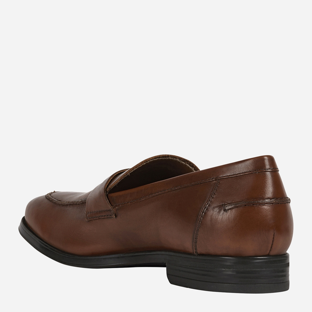 Loafersy męskie skórzane Geox U028QD000NC 43 Ciemnobrązowe (8050036062246) - obraz 3