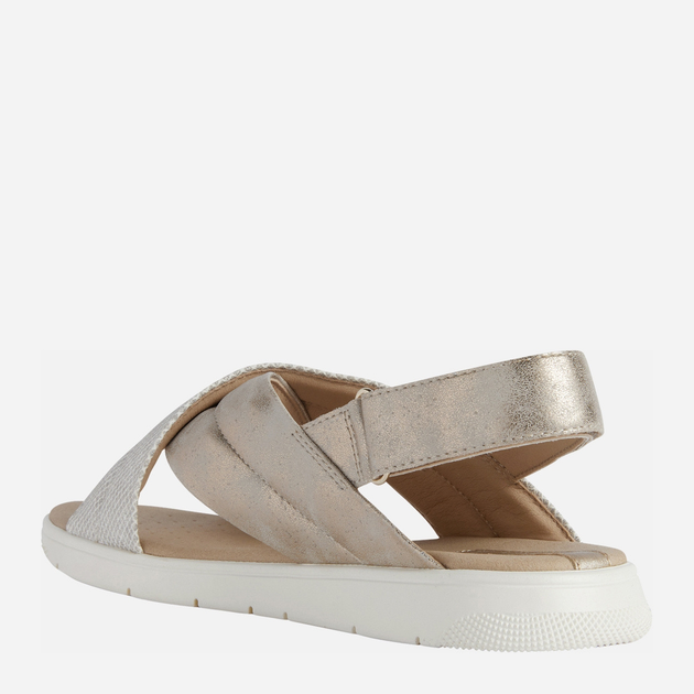 Sandały damskie Geox D25NNA0NF6P 37 Jasnobeżowe/Jasnozłociste (8050036472779) - obraz 3