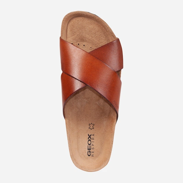 Klapki damskie skórzane Geox D25LSD00043 38 Brązowe (8050036472137) - obraz 4