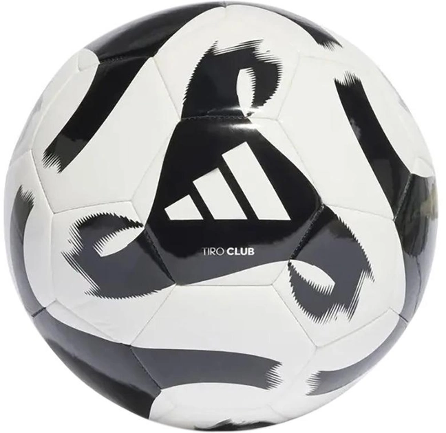 М'яч футбольний Adidas Tiro Club Ball Size 5 Black/White (HT2430) - зображення 1
