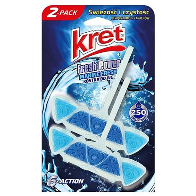 Підвіска для унітазу Kret Fresh Power Marine Fresh 2 x 40 г (5900931029253) - зображення 1