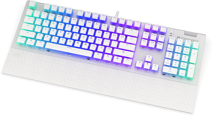Клавіатура дротова Endorfy Omnis Pudding Kailh Blue USB Onyx White (EY5A034) - зображення 2