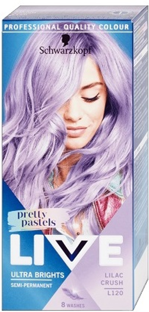 Farba do włosów Schwarzkopf Live Ultra Brights Pretty Pastels L120 Lilac Crush (9000101256567) - obraz 1