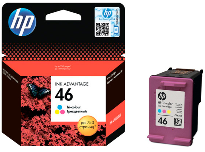Картридж HP No.46 Ultra Ink Advantage Tri-color (CZ638AE) – фото ...