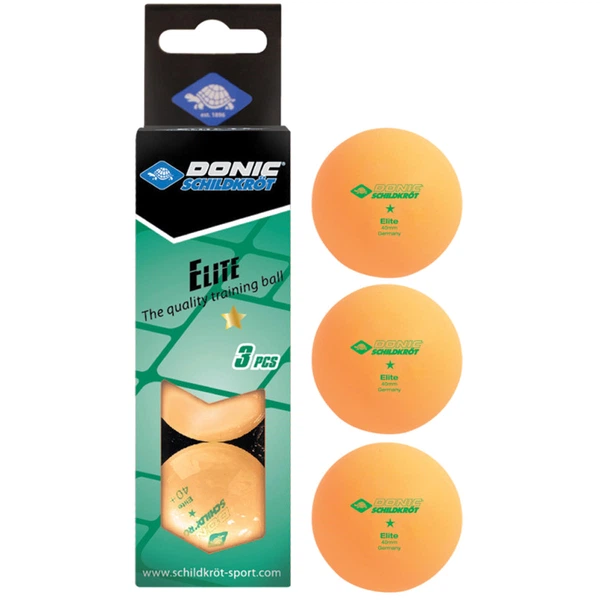 Кульки Donic Elite 1* Orange 3pcs - Фото 2 Кульки Donic Elite 1* Orange 3pcs - зображення 2