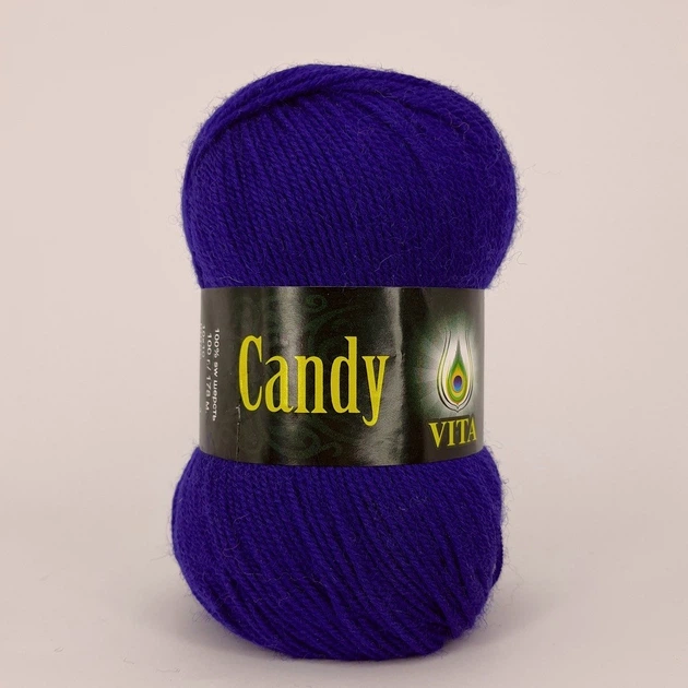 Пряжа шерстяная Vita Candy 2543 фиолетовый - Фото 2 Пряжа шерстяная Vita Candy 2543 фиолетовый - изображение 2