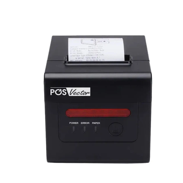 Кухонный принтер чеков POS Vector чекопечать 80/58 USB+ Ethernet. Защита от пыли, влаги и масла (PS-H801UL) - изображение 3