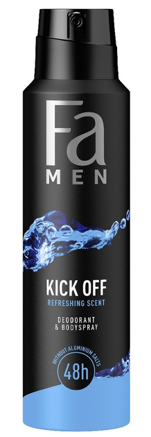 Dezodorant w sprayu Fa Men Kick Off 48h o odświeżającym zapachu 150 ml (9000101709865) - obraz 1