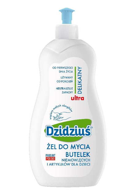 Ультрам'який гель Dzidziuś для чищення пляшок 500 мл (5900133010769) - зображення 1