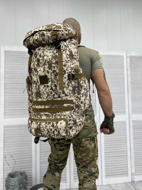 Тактичний великий армійський рюкзак 80л pass +k6 4-0 - изображение 1