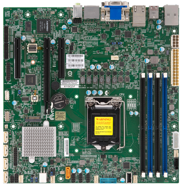 Материнська плата Supermicro MBD-X11SCZ-F-O (s1151, Intel C246, PCI-Ex16) - зображення 1
