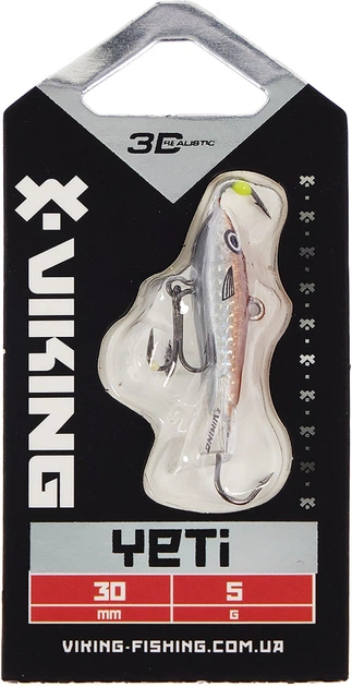 Балансир Viking Fishing Yeti Ice Jig 30 мм 5.0 г #12 Smoke Anchovy (19190186) - изображение 2