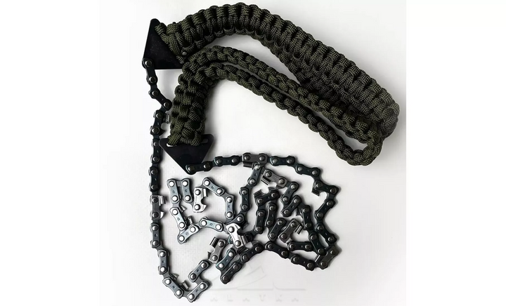 Base Camp пилка цепная Paracord Saw, карманная пилка, военная цепная пилка, компактная черная цепная пилка - изображение 1