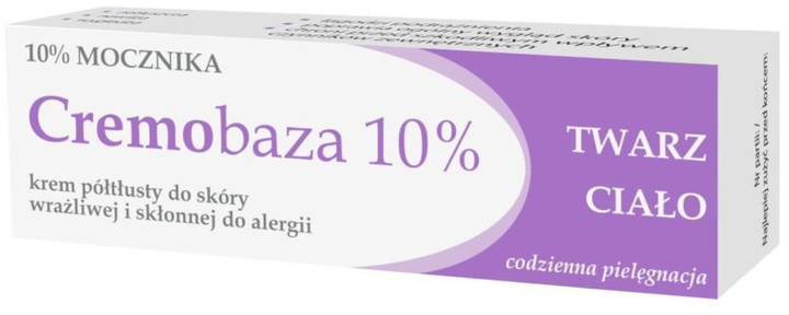 Krem Cremobaza 10% Mocznika półtłusty do skóry wrażliwej i skłonnej do alergii 30 g (5907573300139) - obraz 1