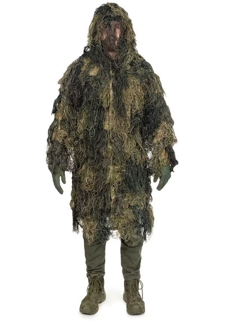 Костюм камуфляжний маскувальний Mil-Tec Parka Ghillie Anti Fire 11962100 Woodland - M/L - зображення 2