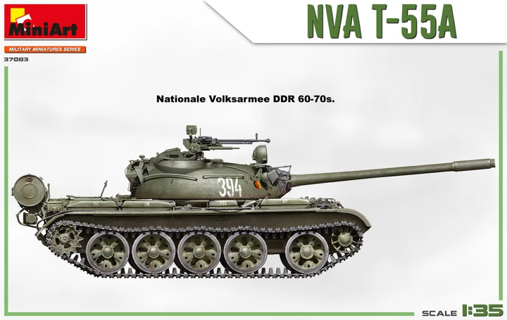Сборная модель 1/35 танк NVA T-55A MiniArt 37083 - изображение 3