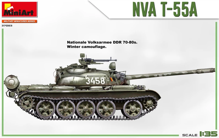 Сборная модель 1/35 танк NVA T-55A MiniArt 37083 - изображение 7