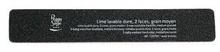 Пилка Peggy Sage 2-Way Nail File Coarse прямокутна двостороння 100/180 чорна 1 шт (3529311227014) - зображення 1