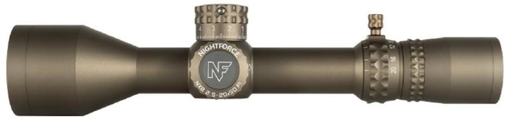 Приціл Nightforce NX8 2.5-20x50 F1 ZeroS. Сітка Mil-XT з підсвічуванням. Dark Earth - зображення 1