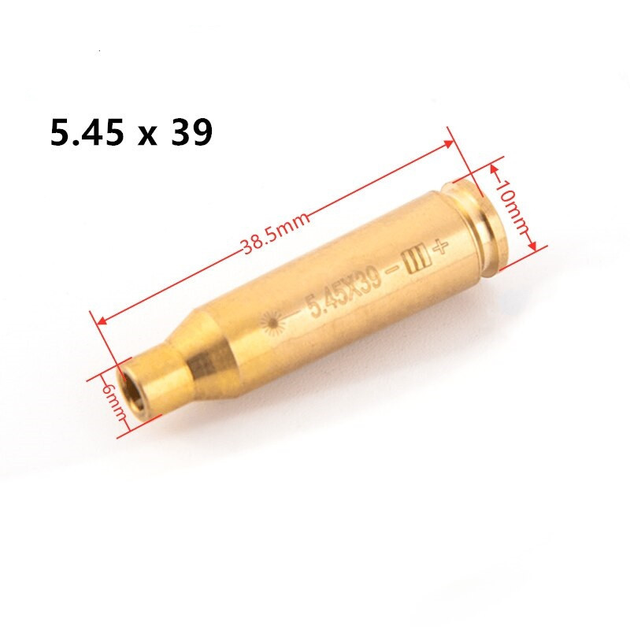 Лазерный патрон для холодной пристрелки (калибр: 5.45x39 mm), латунь - изображение 2