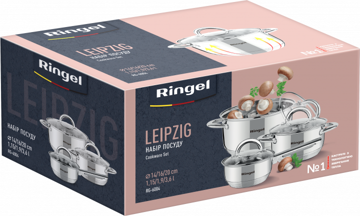 Набір посуду Ringel Leipzig із 6 предметів (RG-6004) - Фото 6 Набір посуду Ringel Leipzig із 6 предметів (RG-6004) - зображення 6