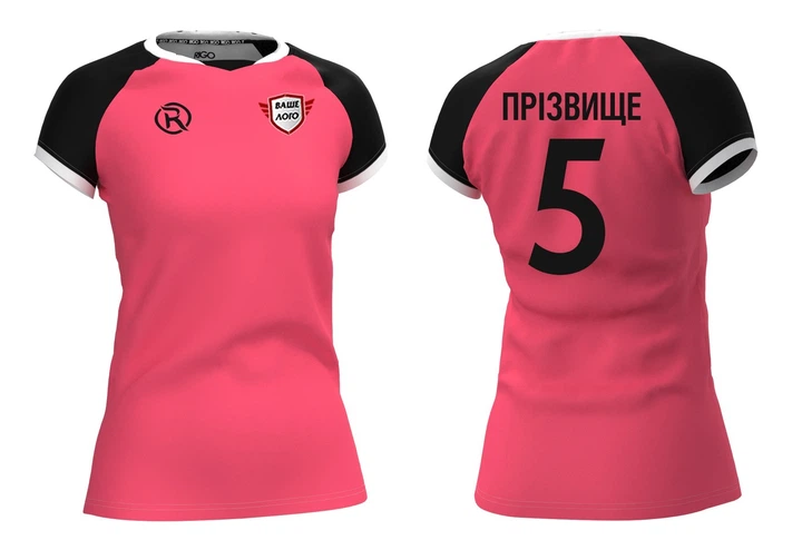 Футболка волейбольна жіноча RIGO MEDUSA Black-Pink 3XL - зображення 2