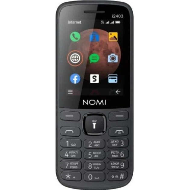 Телефон Nomi i2403 Black (чорний) - Фото 2 Телефон Nomi i2403 Black (чорний) - зображення 2