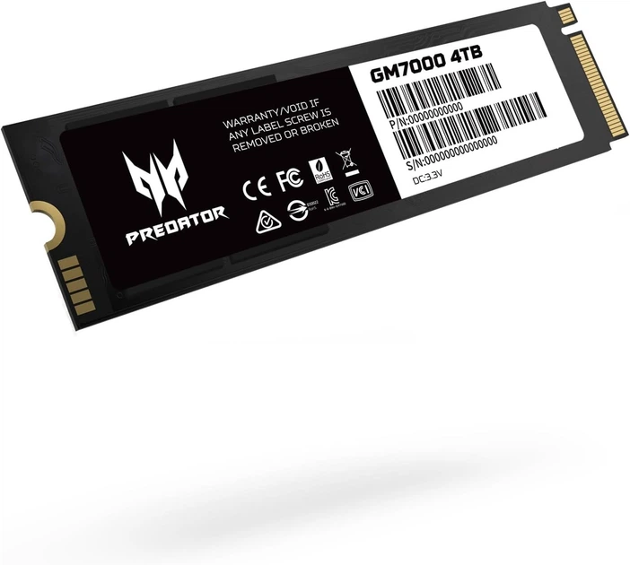 SSD диск acer Predator GM7000 2TB NVMe Gen4 M.2 2280 PCIe 4.0