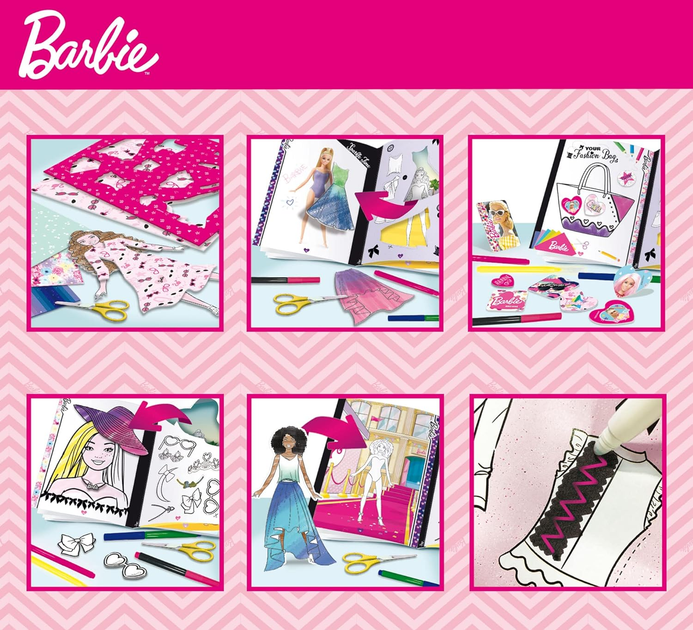 Zestaw kreatywny Lisciani Barbie Fashion School (8008324086023) - obraz 3