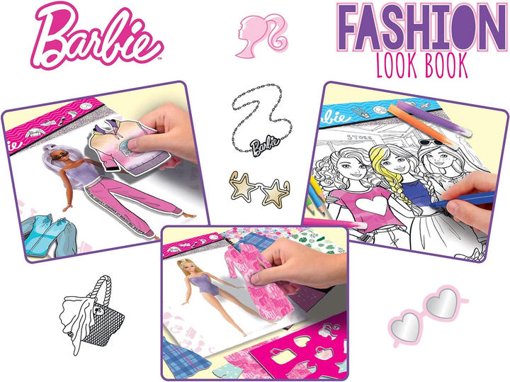Zestaw kreatywny Lisciani Barbie Sketch Book Fashion Look Book (9788833512877) - obraz 3