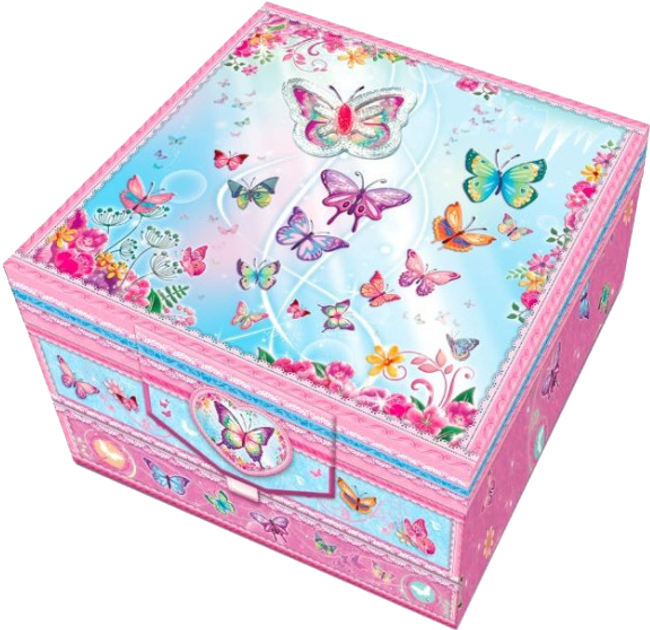 Zestaw kreatywny Pulio Pecoware Butterflies w pudełku z szufladkami (5907543778197) - obraz 1