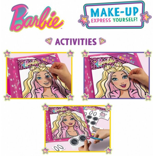 Палетка для макіяжу Lisciani Barbie Sketch Book Make Up Goal (9788833512938) - зображення 4