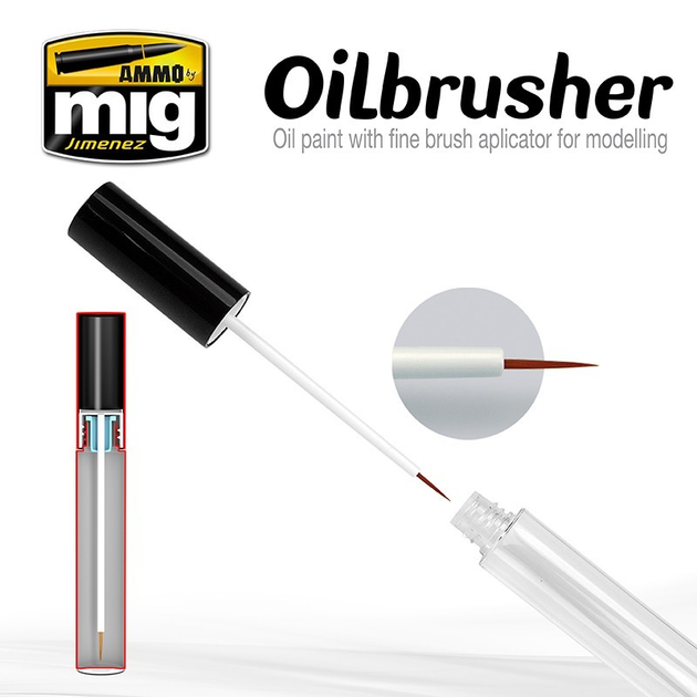 Масляная краска со встроенной кистьюаппликатором OILBRUSHER Белый Ammo