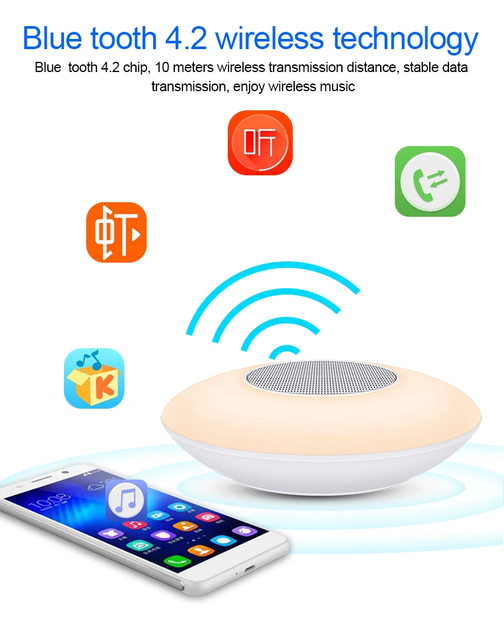 Сенсорний акумуляторний світильник із Bluetooth колонкою, VHG X6 Touch Lamp, Portable Speaker White - Фото 6 Сенсорний акумуляторний світильник із Bluetooth колонкою, VHG X6 Touch Lamp, Portable Speaker White - зображення 6