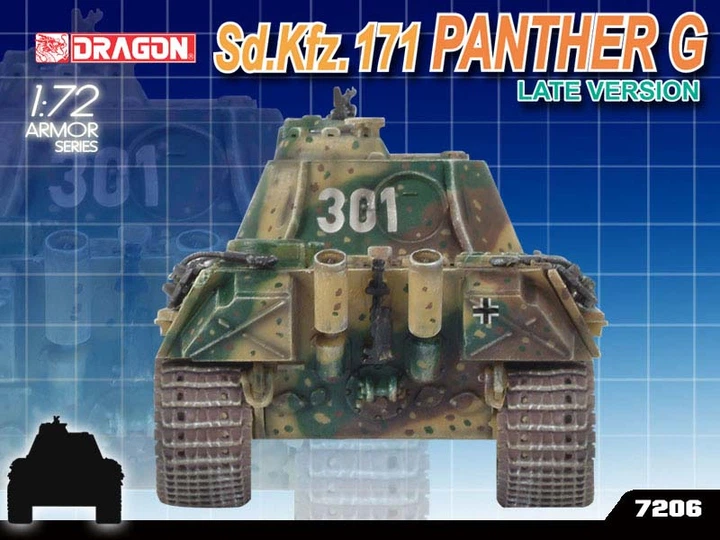 Собирательная модель 1/72 танк Sd.Kfz. 171 Panther G Late Version Dragon D7206 - изображение 5