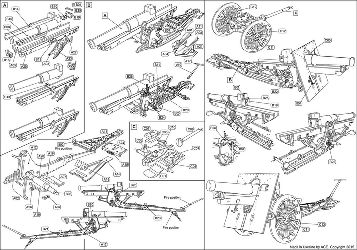 Сборная модель 1/72 американская 155-мм гаубица 1918 года деревянные колеса, французский заказ ACE 72544 - Фото 7 Сборная модель 1/72 американская 155-мм гаубица 1918 года деревянные колеса, французский заказ ACE 72544 - изображение 7