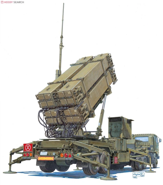 Сборная модель 1/72 ЗРК "Петриот" Patriot PAC-3 Launching Station Aoshima 009956 - изображение 10