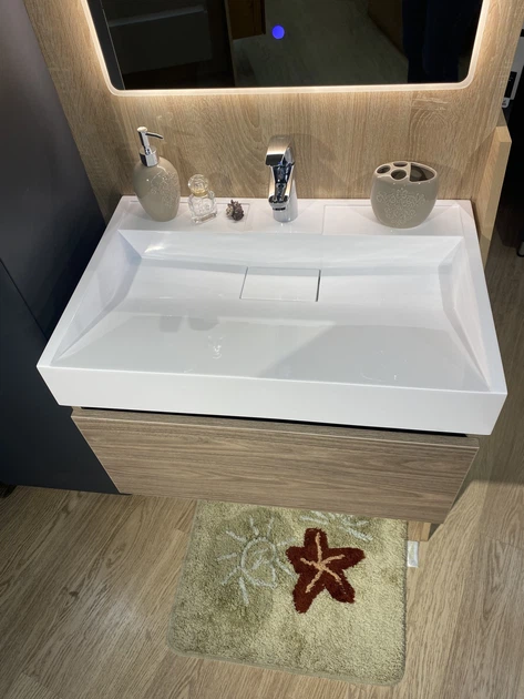 Тумба Palma-1 700 з умивальником Vitold 700, горіх - зображення 3