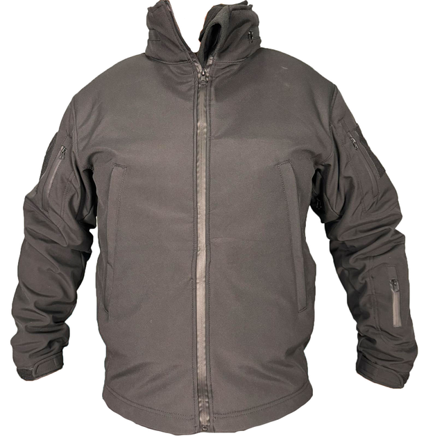 Куртка Soft Shell із фліс кофтою чорна Pancer Protection 48 - зображення 1