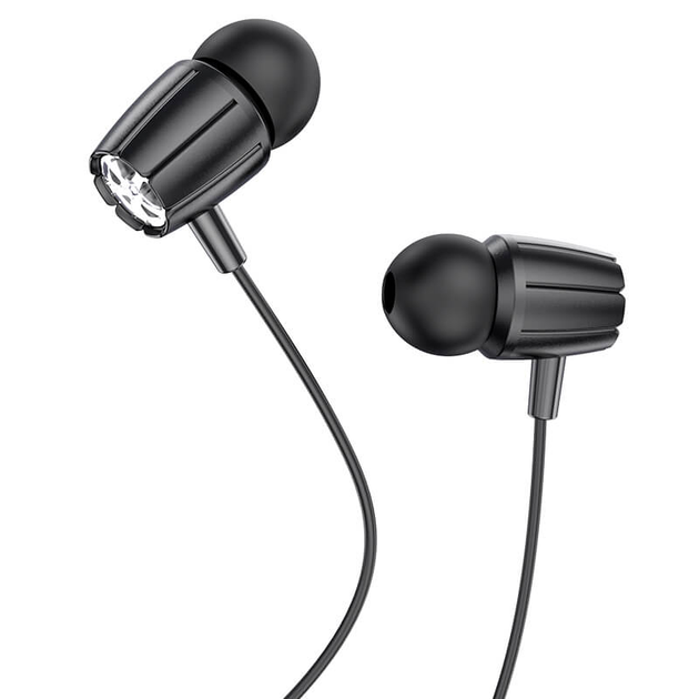 Наушники Hoco M88, вакуумные, проводные, 3.5mm, 1.2m, чёрные - изображение 2