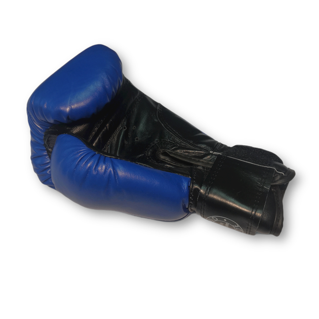 Боксерские перчатки BOXER 6 oz кожа синие - изображение 3
