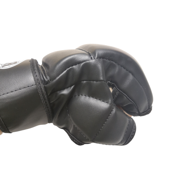 Перчатки для смешанных видов единоборств ММА BOXER кожвинил черные М - изображение 3