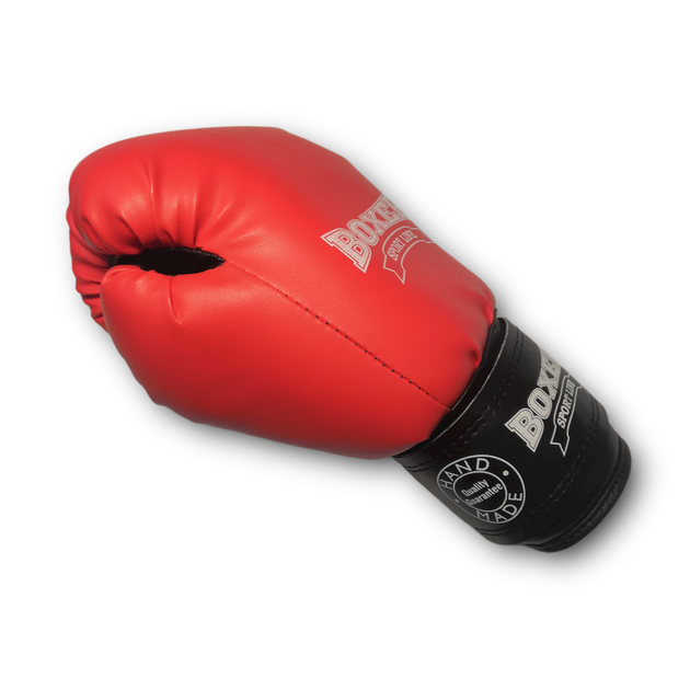 Боксерские перчатки BOXER 10 оz кожа Элит красные - изображение 3