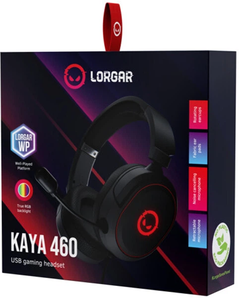 Навушники Lorgar Kaya 460 Gaming RGB USB Black (LRG-GHS460) - зображення 8