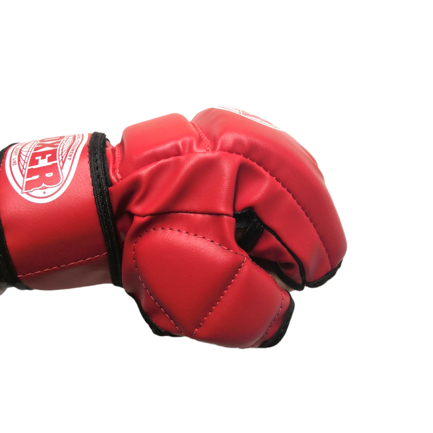 Перчатки для смешанных видов единоборств ММА BOXER кожвинил красные М - изображение 2